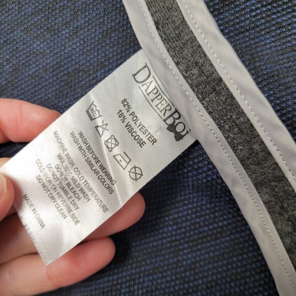 Dapper Boi gray casual knit blazer jacket stretch - Picture 8 of 9
